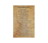 RNUMLIGH Ancient Creed Scripture Rustic Metal Sign Believer Affirmation Kitchen Bathroom Art 8 X 12 inch
