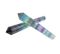 RNUMLIGH Bacchetta a punta di pietra con pendolo in cristallo di quarzo fluorite arcobaleno naturale 60MM 1PC Bella pietra di cristallo naturale QINTINYIN cristalli e pietre