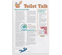 RNUMLIGH Bathroom Poster Fall Prevention Checklist For Elderly Home Hazard Reduction Senior Caregiver Reference Chart(Framed,12x18inch(30x45cm))