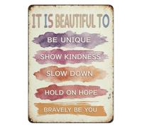 RNUMLIGH Calm Mind Wellness Tin Sign 8x12 Inch