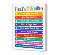 RNUMLIGH Children's Christian Wall Art Set - Featuring Scripture about Love & Kindness, Inspirational Decor for Classroom, Nursery or Gift(Framed,16x24inch(40x60cm))