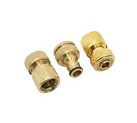 RNUMLIGH Drip irrigation fittings Spray Water Connection Brass 1/2 Inch Quick Connector Water Car Wash Kit Garden Irrigation Kit Copper Connector Hose Water Stop Connector 1 Set