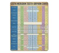 RNUMLIGH Eastern Philosophy Chart Metal Sign Vintage Teeth Meridian Poster Body Map For Office Study Room Decor 8 X 12 inch