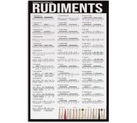 RNUMLIGH Educational Metal Sign Snare Drum Pattern Guide Rhythm Training Wall Decor for Classroom Library 8 X 12 inch