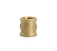 RNUMLIGH Female Thread 3/8" - 2" BSP Brass Pipe Fitting Copper Fast Connetor Equal Coupling Straight Joint Water Oil Gas Connector(3I4)