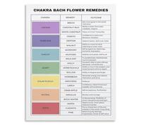 RNUMLIGH Flower Essences Chart Botanical Remedies Reference Poster Canvas Print for Wellness Space and Holistic Decor(Unframed,16x24inch(40x60cm))
