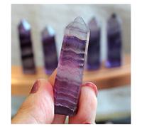 RNUMLIGH Fluorite viola naturale punta singola colonna di pietra gemma punti di cristallo cristalli decorazione della casa artigianato colonna di ZoCzkgzd (Color : Purple Fluorite, Size : 65-75m)