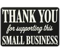 RNUMLIGH For Supporting Local Business Vintage Gratitude Metal Print For Bar Pub Office Studio Library Wall Decor 8 X 12 in