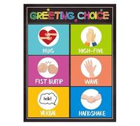 RNUMLIGH Greeting Choice Classroom Rules Poster Back to School Decor for Preschool Elementary Middle High Teachers(Unframed,08x12inch(20x30cm))