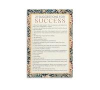 RNUMLIGH Inspirational Wall Art: 21 Suggestions for Success, Positive Affirmation Canvas Prints for Home & Office Decor(Unframed,12x18inch(30x45cm))