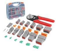 RNUMLIGH Kit di connettori for Cavi elettrici for Auto, Impermeabili, da 439 Pezzi, sigillati, con Cassetta degli Attrezzi for crimpatura