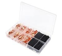 RNUMLIGH Kit di Tubi termorestringenti da 260 Pezzi con terminale ad Anello in Rame con Scatola, connettori for Cavi AWG, terminali a crimpare elettrici