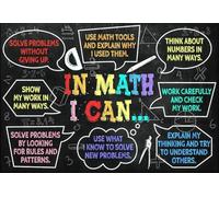 RNUMLIGH Math Educational Wall-Art Posters for Classroom Middle High School Teachers Algebra Geometry Mathematics Decor(16x24inch(40x60cm),Unframed)