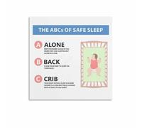 RNUMLIGH New Parents Guide Poster - ABCs of Safe Sleep for Your Baby, Informational Nursery Wall Art for Bedroom & Living Room Decor(Framed,12x18inch(30x45cm))