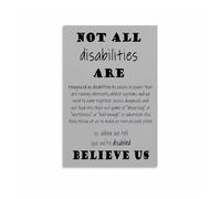 RNUMLIGH Not All Disabilities Are Visible Poster, Disability Awareness Inclusion Wall-Art for Office, Clinic, Living Room Decor(Framed,16x24inch(40x60cm))
