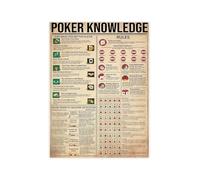RNUMLIGH Poker Hands Rankings Chart Metal Sign Texas Holdem Rules Reference for Game Room Night Man Cave Wall Decor 8 X 12 in