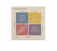 RNUMLIGH Productivity and Focus Poster Priority Matrix Canvas Wall-Art for Office Decor Time Management Task Chart Planner Home Study(Framed,08x12inch(20x30cm))