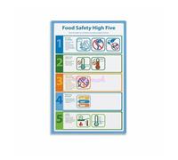 RNUMLIGH Restaurant Food Safety Canvas Art, Professional Kitchen Rules Poster Wall Decor for Cafe Commercial Kitchen (Unframed,12x18inch(30x45cm))