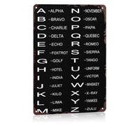RNUMLIGH Secret Code Letters Sign Retro Aluminum Wall Decor 8x12 Inch
