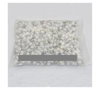 RNUMLIGH TE0510 1000 pezzi/sacchetto 0,5 mm2 Terminale pressato a freddo con doppio tubo isolato bianco a ghiera laccio