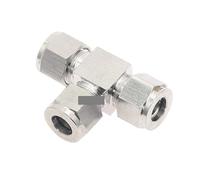 RNUMLIGHT - Raccordo a T a 3 vie in acciaio inox SS 304 3 4 6 8 10 12 mm 1/8 1/4 3/8 1/2 tubo OD a 3 vie doppio puntale RNUMLIGHT (18 mm)