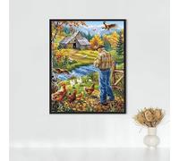 RNXAOPEN Diamond Painting Arte Figurativa, Diamond Painting Erwachsene Uomo Bastelset, DIY Diamant Malerei Runder Vollbohrer Diamanten Kinder Malerei Stickerei Kreuzstich, Geschenk 50 x 70cm PJY9 6-7