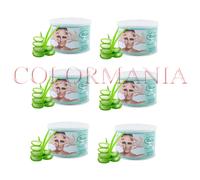 RO.IAL 6 BARATTOLI CERA DEPILATORIA PROFESSIONALE ALOE VERA LIPOSOLUBILE 400 ML