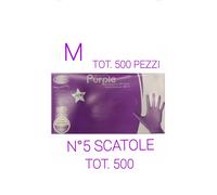 RO.IAL Guanti in nitrile PURPLE VIOLA conf.5x100 Tot 500 guanti monouso Taglia M