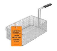 RO Linea Bianca Cestino Friggitrice Industriale compatibile con Elframo Ripaghe Acciaio Inossidabile Manico Fisso Alto Misure 215 x 375 x 120 mm Ricambio Professionale Fritura Profonda Hosteleria