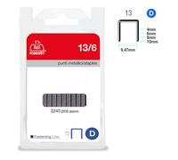RO-MA - 1110503 - Punti - 13-6 - 6 mm - metallo - Romeo Maestri - conf. 2240 pezzi - 47770 - Conf. da 1 Pz. - 1110503