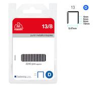 RO-MA - 1110505 - Punti zincati - 13-8 - 8 mm - metallo - Romeo Maestri - conf. 2240 pezzi - 47771 - Conf. da 1 Pz. - 1110505