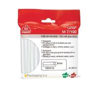 RO-MA - 1196750 - Colla termofusibile M7-100 - diametro 7 mm - lunghezza 10 cm - 200 gr - trasparente - Romeo Maestri - 98259 - Conf. da 1 Pz. - 1196750
