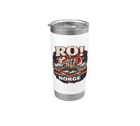 Ro Norge Viking Longship Bandiera Norvegese Orgoglio scandinavo Bicchiere termico in acciaio inox doppia parete