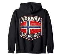 Ro Ro Ro Norvegia Vintage Viking Row Retro Norvegese Felpa con Cappuccio