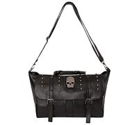 Ro Rox Borsa con Teschio tempestata di Aliz Gotico Punk Fibbia Messenger Borsa a Tracolla Large