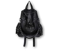 Ro Rox Calamity Zaino Grande Borchie Donna PU Punk Goth Scuola - Nero
