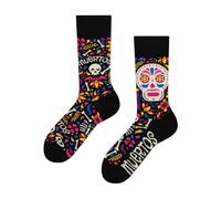 Ro Rox Calzini gotici Scheletro Teschio Pipistrello Zucca Voodoo Halloween Unisex, Nero Osso, Taglia unica