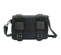 Ro Rox Da donna Cranio tempestato Crossbody Borsa a tracolla Punk Borchie gotiche PU borsetta (Danica - Borsa a teschio con borchie)