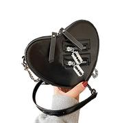 Ro Rox Solanine Piccola Borsa a Tracolla a Forma di Cuore in Ecopelle