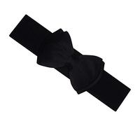 Ro Rox Vera Cintura Larga Elastica Fiocco Satini 1950 Vintage Retro Pin-Up (Nero, M)