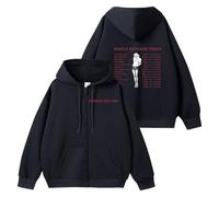 Ro-se Album Number One Girl Felpa con Cappuccio Blink Supporto Stampato Merch 2024 Felpa in Cotone(B Black,S)