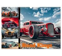 Road Kings (Wandkalender 2027 DIN A3 quer), CALVENDO Monatskalender: Hot Rods sind mehr als nur Autos - sie sind rollende Kunstwerke mit brachialer Power, glänzendem Chrom und markantem Design.