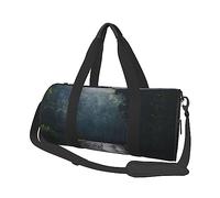Road Landscape - Borsone rotondo stampato da viaggio, borsa da viaggio, borsa da palestra, fitness, borsa da allenamento, nera, taglia unica, Nero , Taglia unica