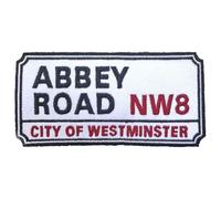 Road Sign - Rock Off officially licensed products Abbey Road Nw London Road Sign Woven Patch Size Accessory Size