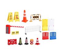 Road Sign Toy Set for Kids, 17 x traffico cone, crosswalk, and signal, educational traffiic Road Signs Playset for Boys and Girls, Interactive Learning Toys for Children