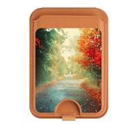 Road Through The Woods Supporto magnetico per carte di credito per iPhone 16 15 14 13 Pro Max, Multicolore