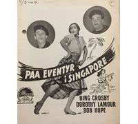 Road To Singapore Bing Crosby Bob Hope Dorothy Lamour 1940 programma cinemato...