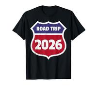 Road Trip 2026 Sign Family Group Vacation Matching Vintage Maglietta