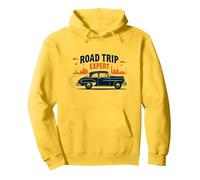 Road Trip Expert, Auto d'Epoca, Viaggi avventurosi Felpa con Cappuccio, Unisex per Adulti, Limone, XXL