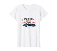 Road Trip Expert, Auto d'Epoca, Viaggi avventurosi Maglietta, Donna, Bianco, 3XL